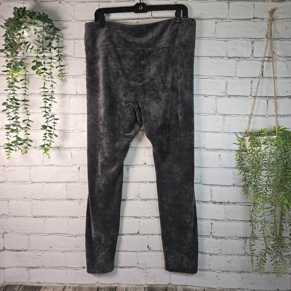 J. Jill Charcol Gray Velour Pull On Pants Straight Leg Stretch Womens L NWT - Picture 2 of 8